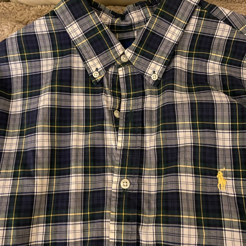 Plaid Polo shirt size XL